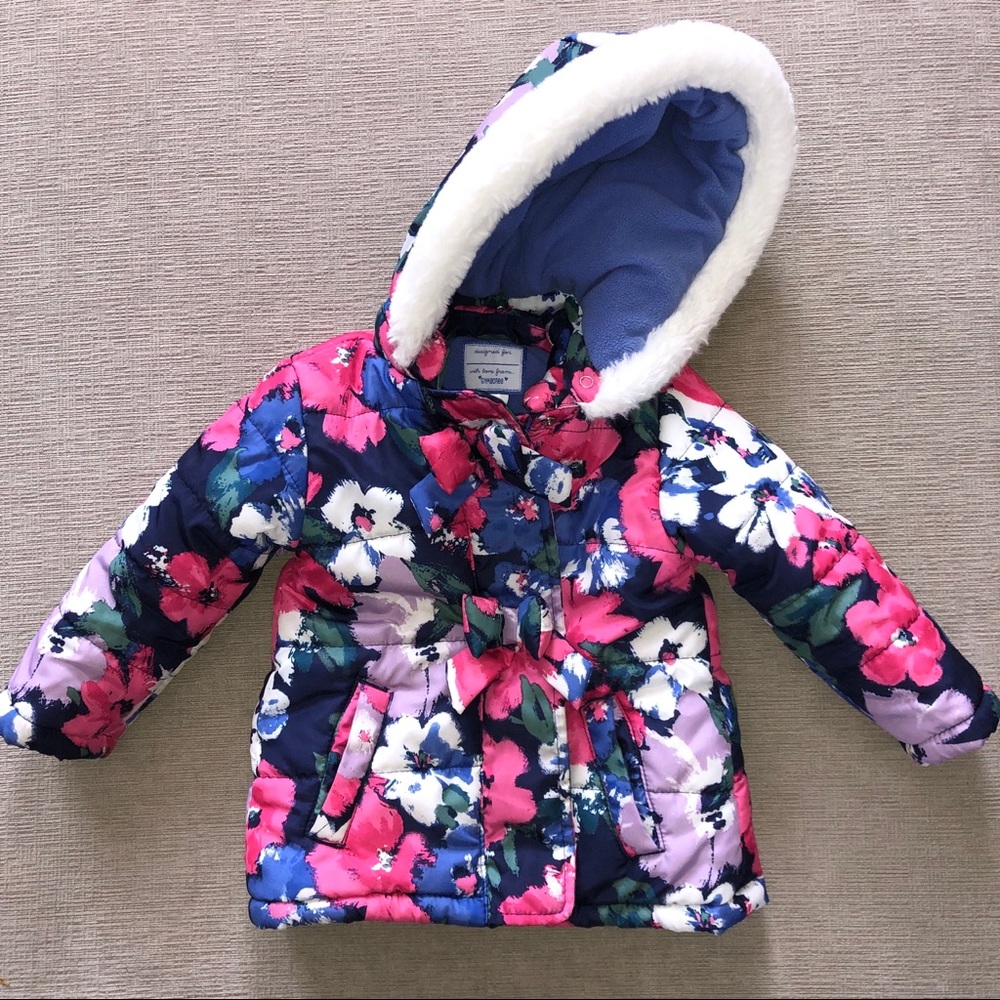Gymboree Floral Puffer Jacket  18-24 months